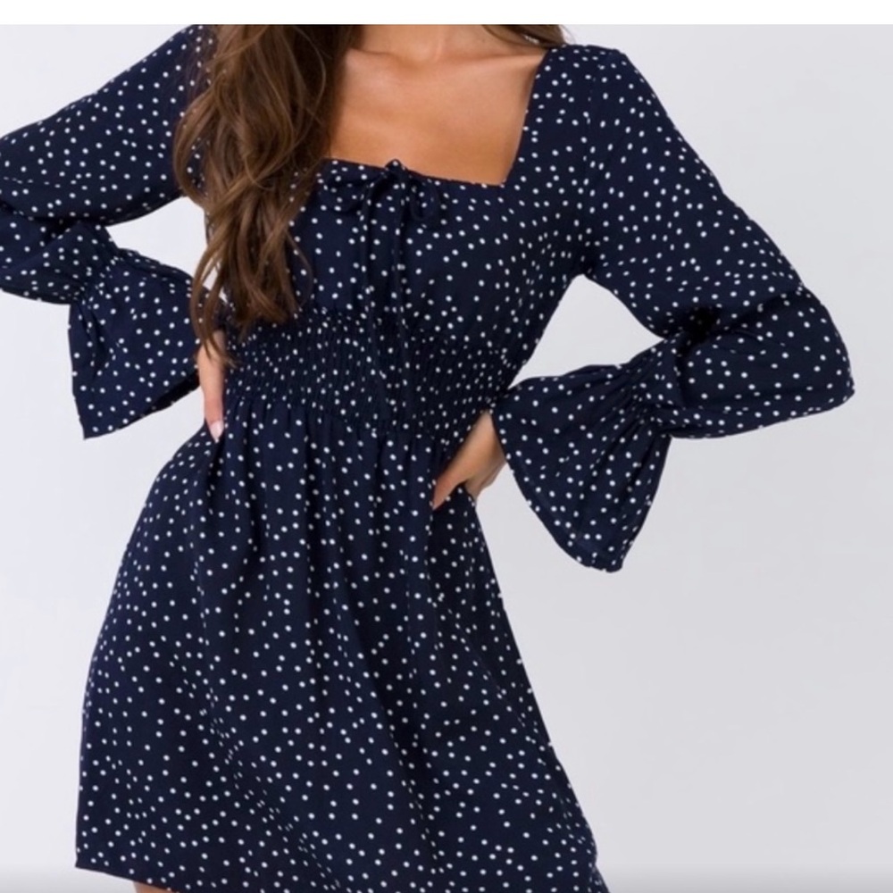 Princess Polly Blue Bell Sleeve Sundress